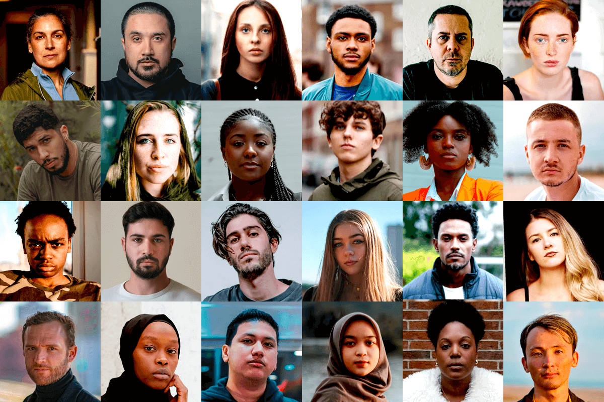 Montage of people from all different backgrounds.